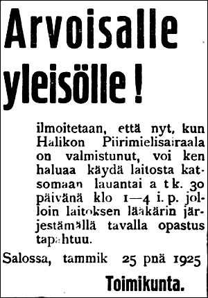 1926-01-26-sskl-sairaalaval